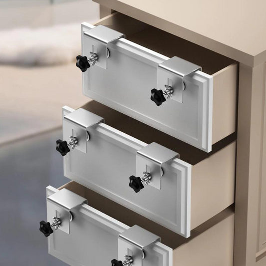 Prensa para colocación de frentes de gavetas.