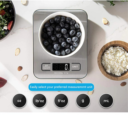 Báscula digital para cocina alimentos de acero inoxidable