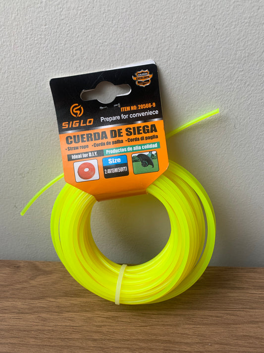 Nylon para desmalezadora 2.4mm x 15mts