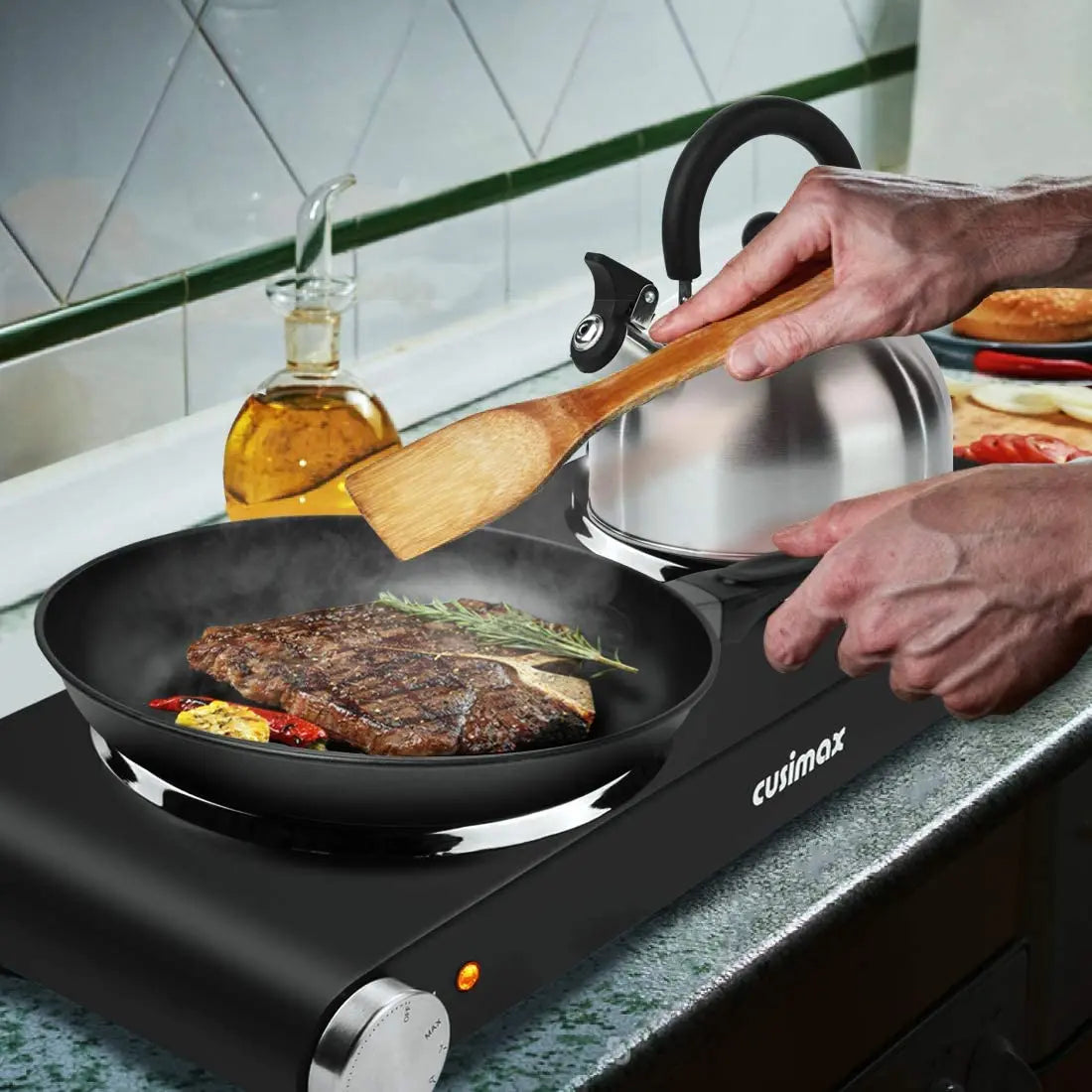 Cocina Eléctrica doble hornilla CUSIMAX